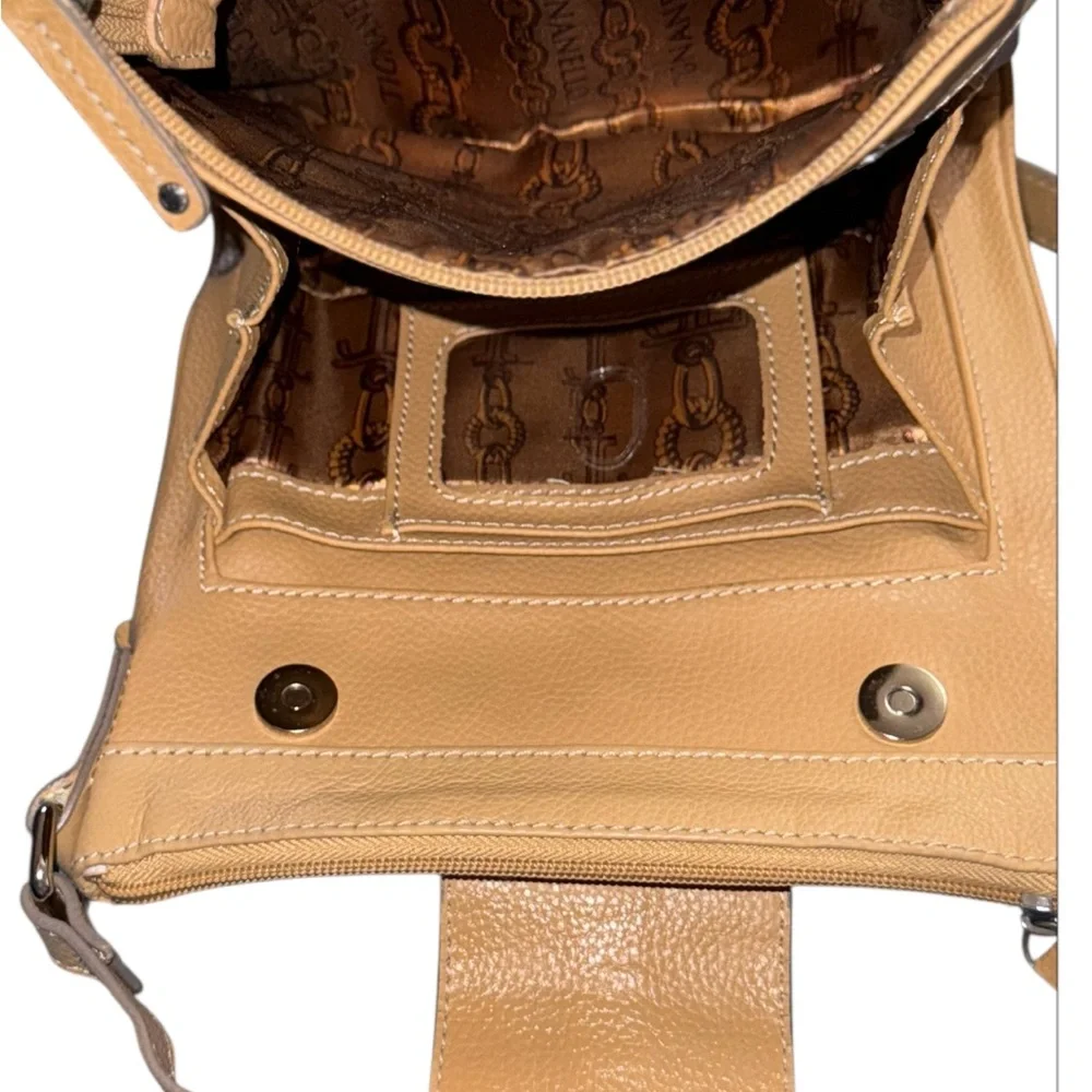Tan Tignanello Pebbled Leather‎ Shoulder Bag